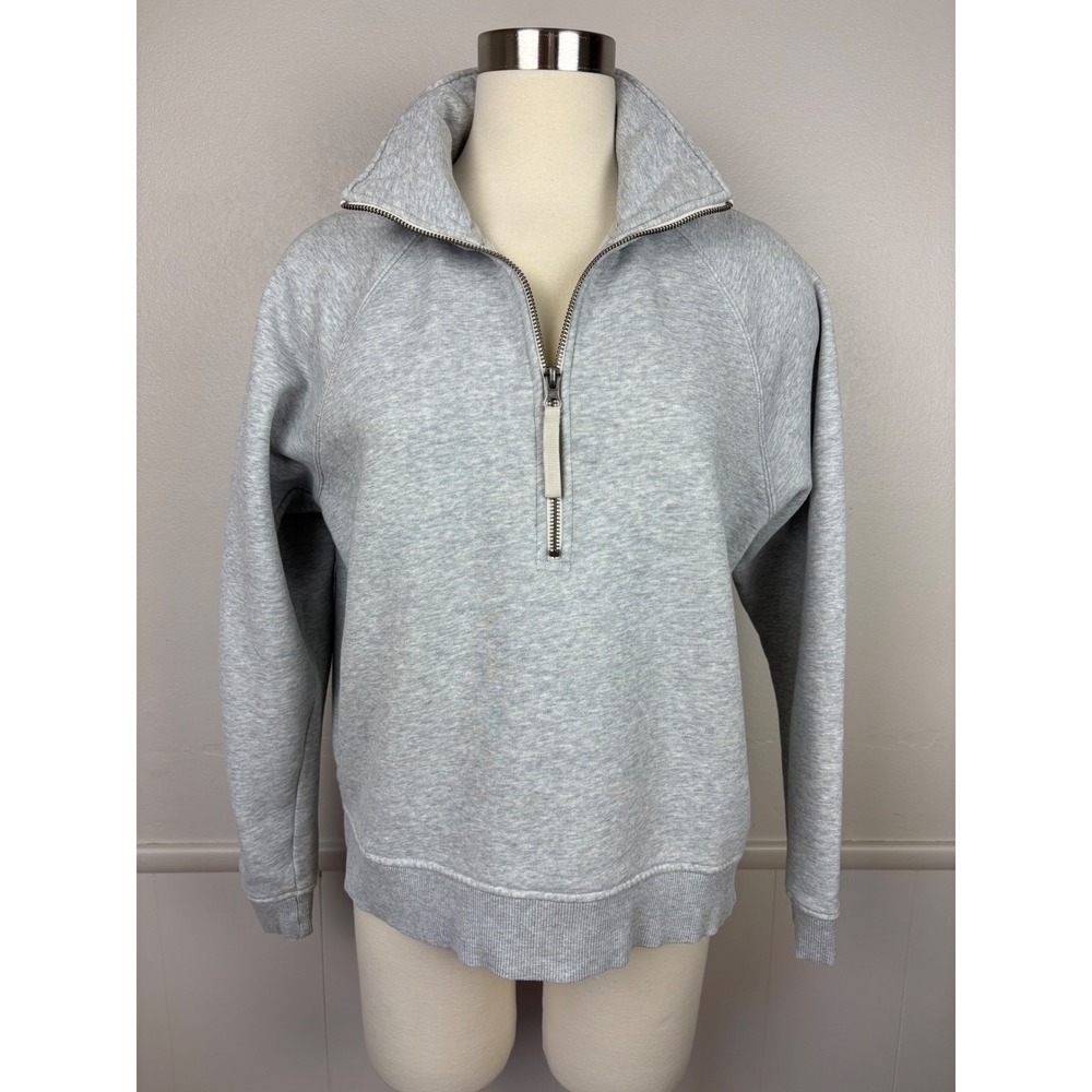Vuori Heather Gray Half-Zip Pullover Hoodie
